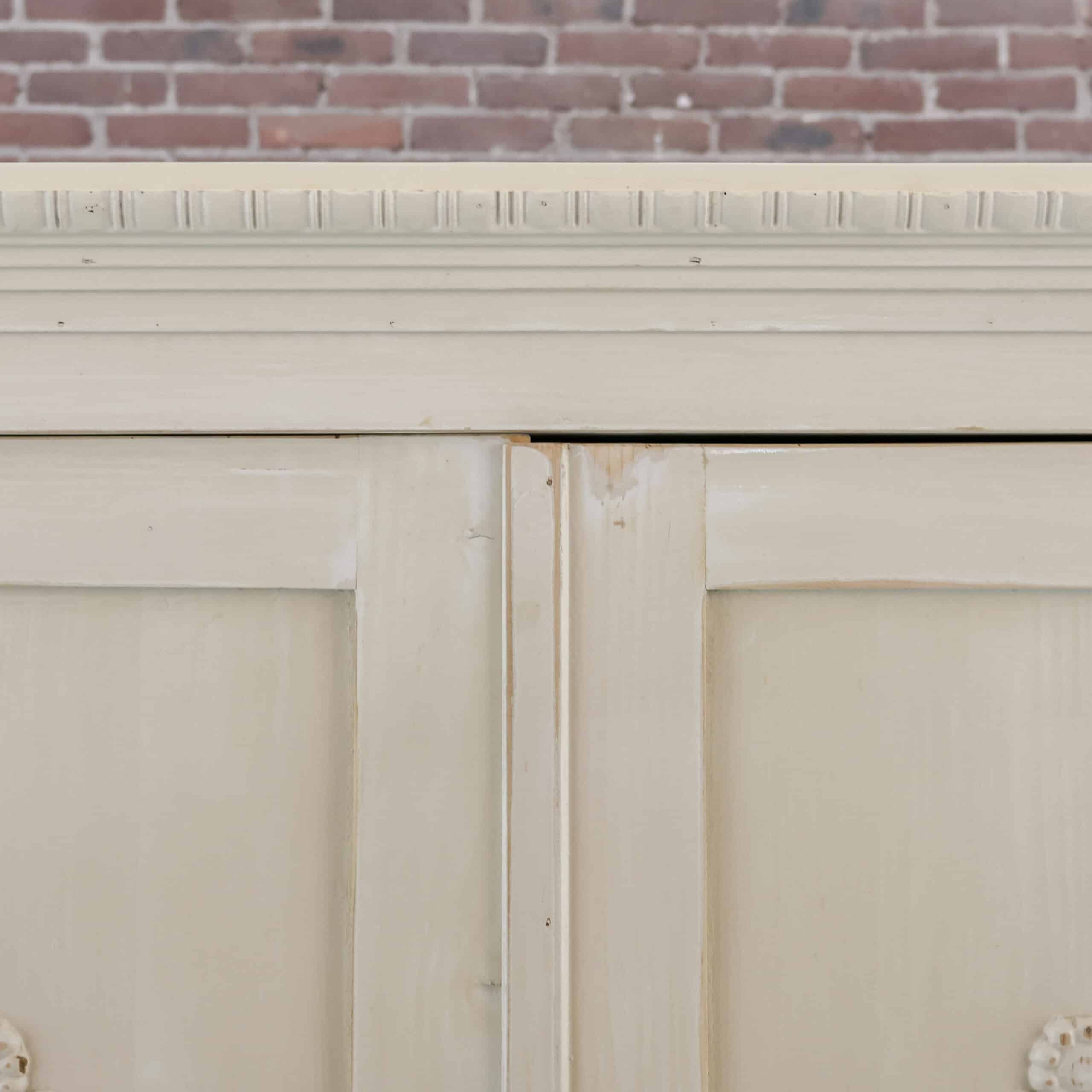 Brocante crème linnenkast - Afbeelding 4