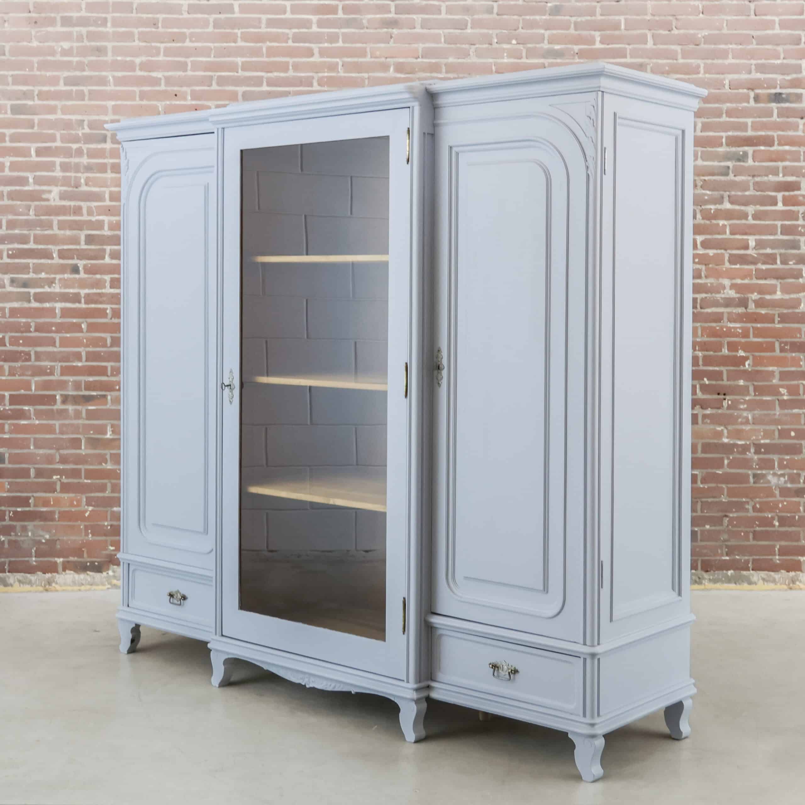 Brocante driedeurs kast - Afbeelding 8