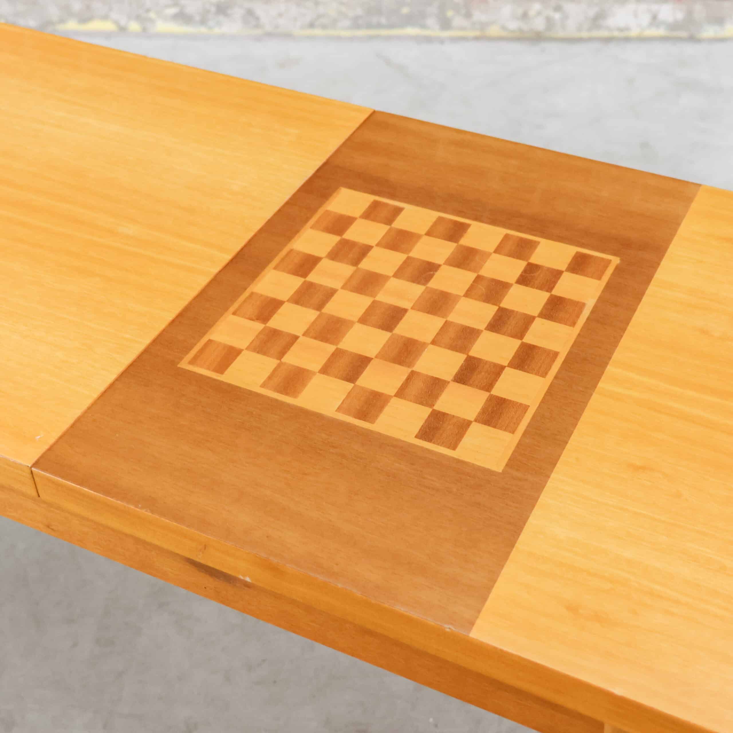 Vintage salontafel met dambord - Afbeelding 5