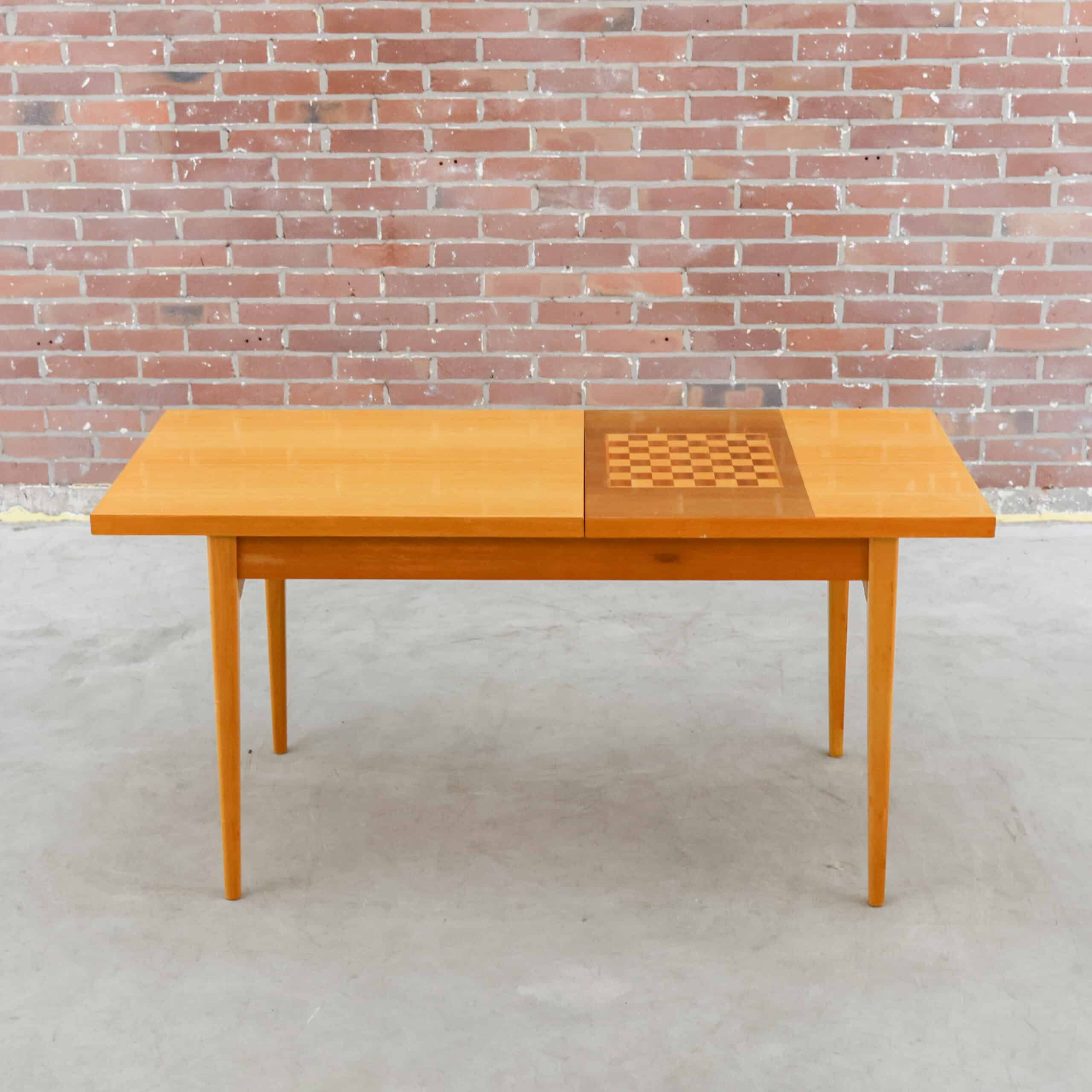 Vintage salontafel met dambord - Afbeelding 7