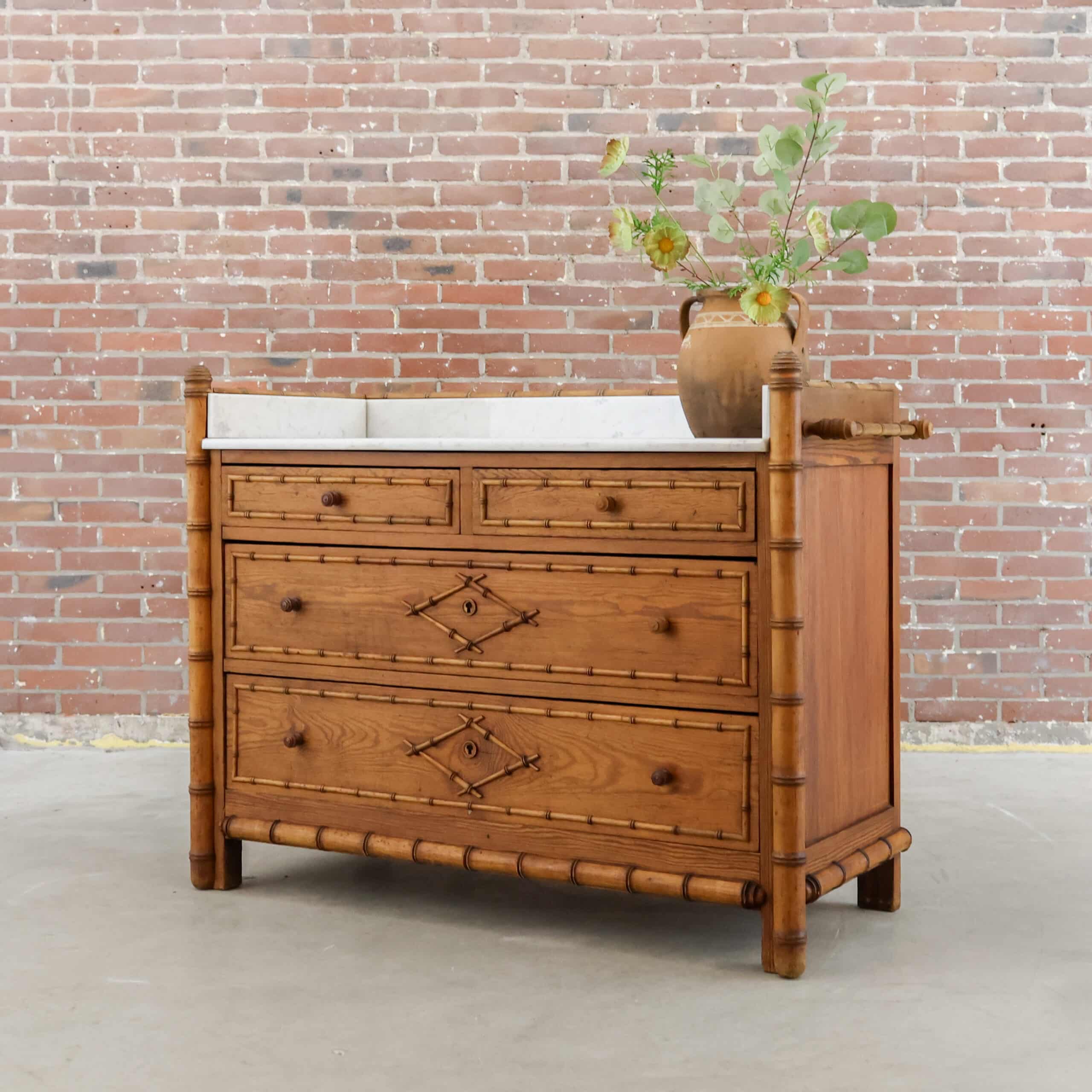 Faux Bamboo ladekast - Afbeelding 17