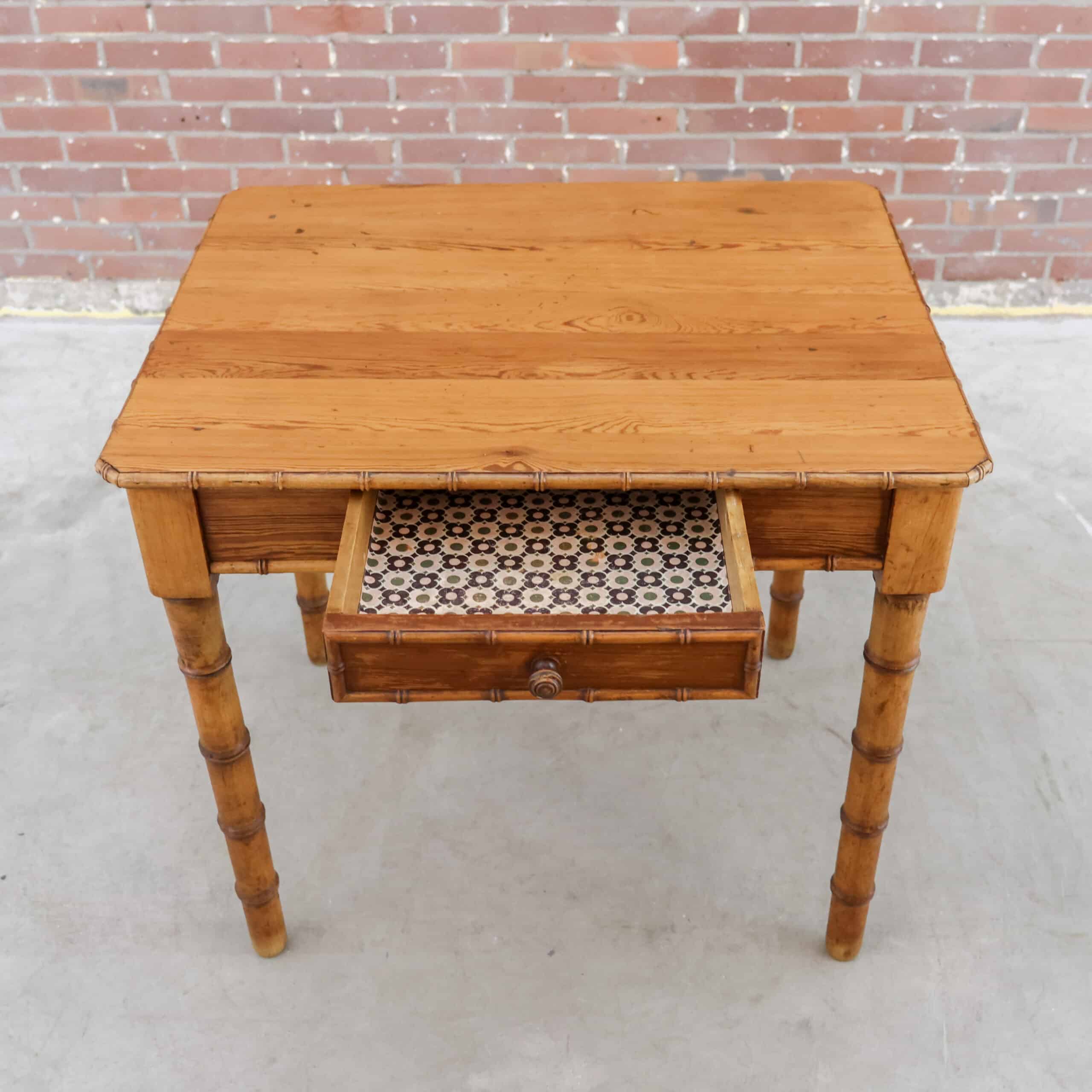 Faux bamboo tafel - Afbeelding 5