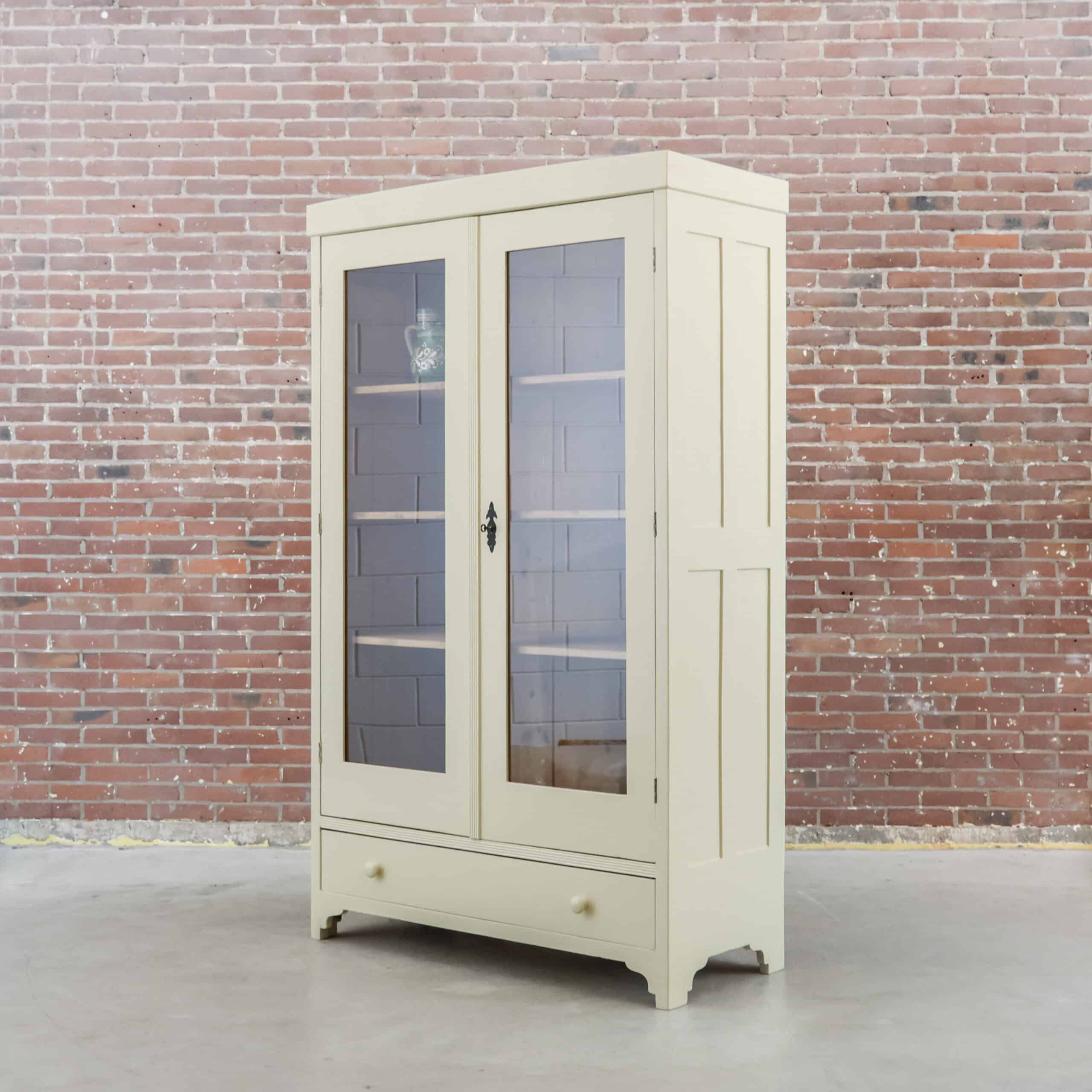 Brocante crème vitrinekast – Bild 8