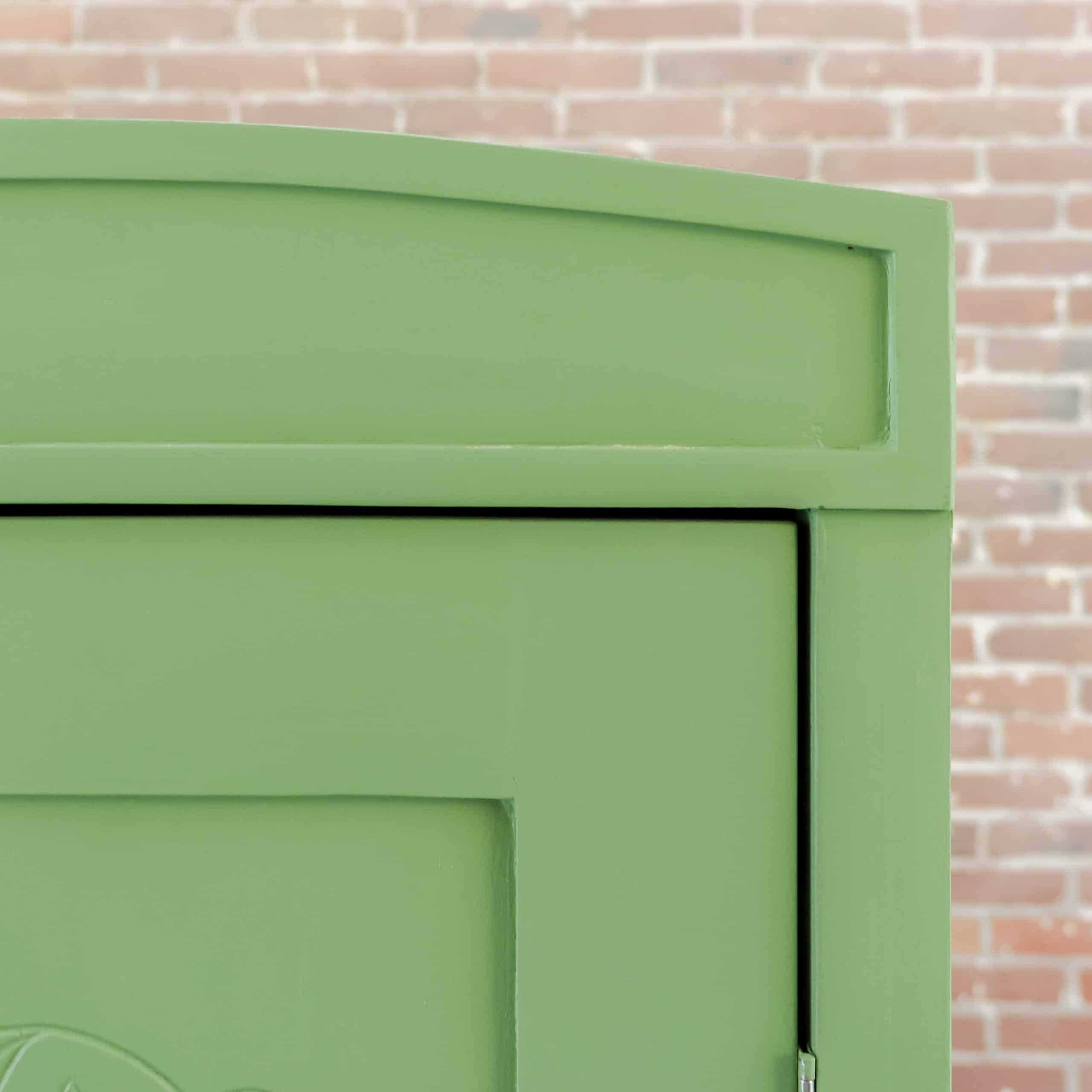 Brocante groene linnenkast - Afbeelding 4