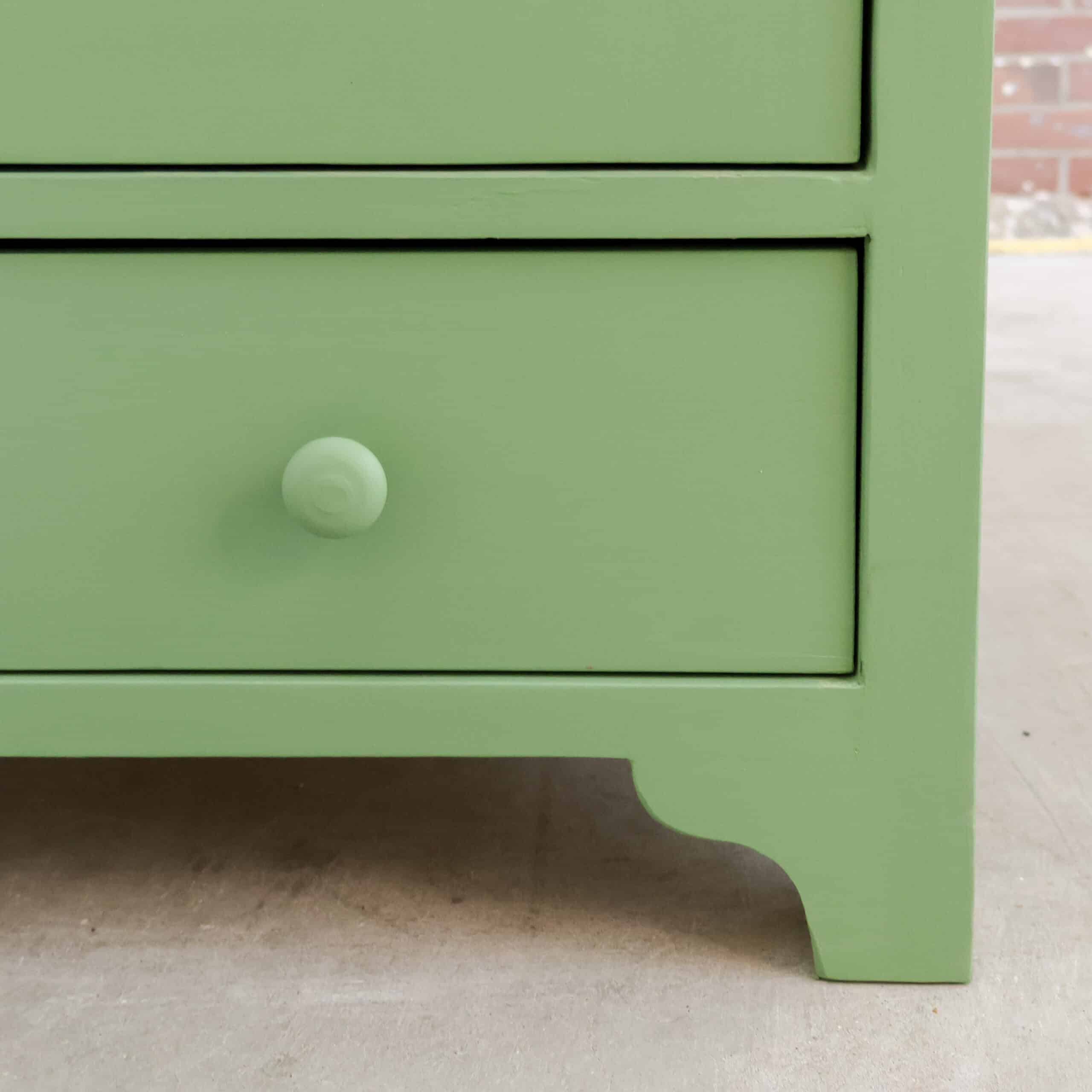 Brocante groene linnenkast - Afbeelding 8