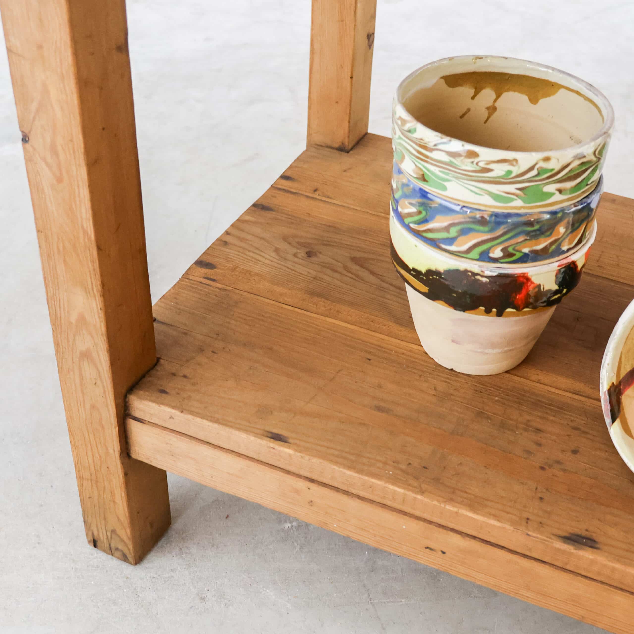 Brocante oppottafel/werktafel - Afbeelding 8