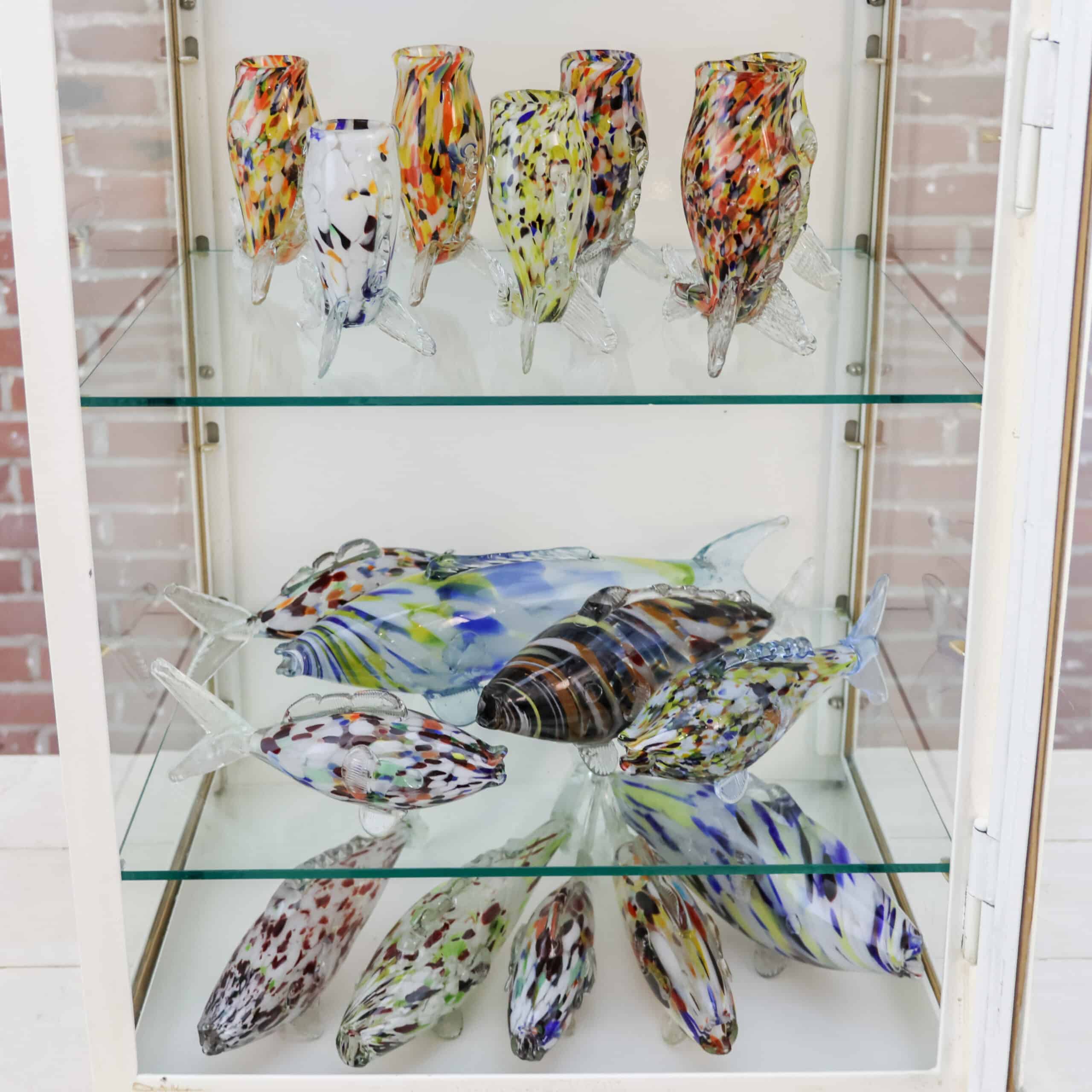 Vintage Murano stijl glazen vissen